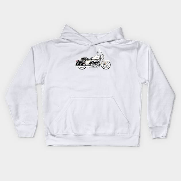 white motorbike Kids Hoodie by MGphotoart